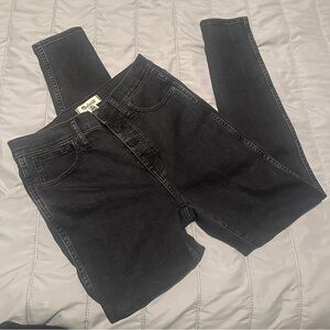 Madewell buttonfly 10” black skinny jeans